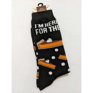 Mens Crew Socks sz 9 13 I'm here for the pumpkin pie fall season